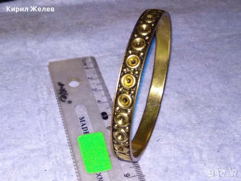 ПОЗЛАТЕНА ОРНАМЕНТИРАНА ВИНТИДЖ АР НУВО СТИЛ СТОМАНЕНА ГРИВНА 37508, снимка 1