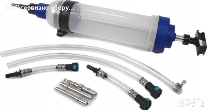 Шприц за масло 1500 мл с адаптери Прозрачен , снимка 1