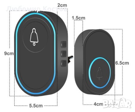 Интелигентен безжичен звънец за външна врата, снимка 1