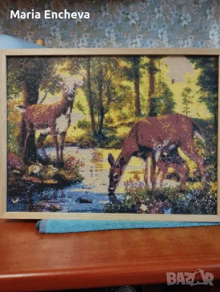 диамантен гоблен готов, с рамка, снимка 1