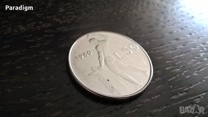 Монета - Италия - 50 лири | 1980г., снимка 1