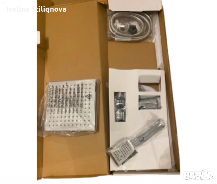 Хромиран горен душ комплект, снимка 1