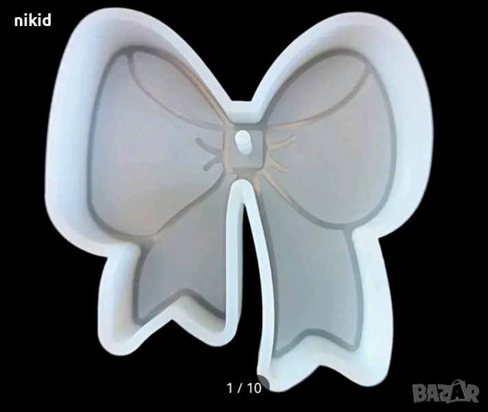 Едра дълбока пандела панделка силиконов молд форма фондан смола шоколад гипс свещ, снимка 1