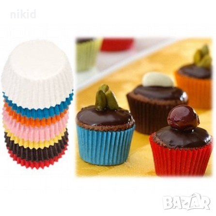 50 бр малки хартиени капсули кошнички форми за бонбони хапки парти, снимка 1