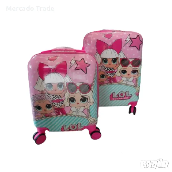 Детски куфар Mercado Trade, Поликарбон, Момичета 2, Различни размери, снимка 1