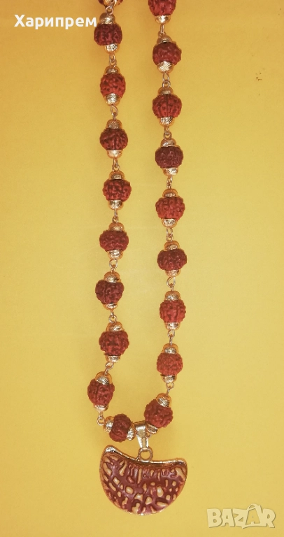 Гердани-рудракши със злаатист обков , снимка 1