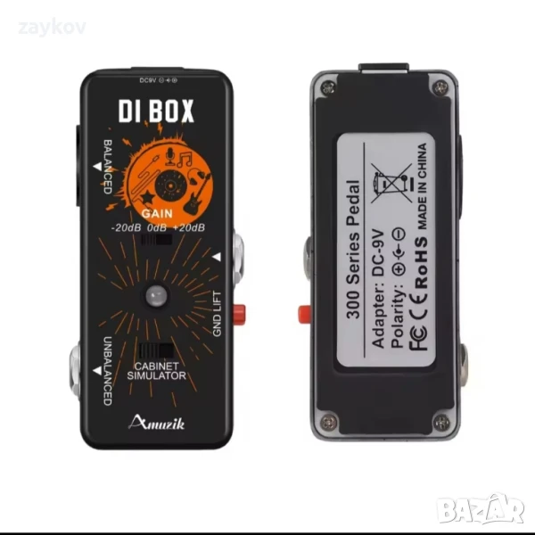 Amuzik di caixa педал за китарни ефекти, кутия за директен вход, снимка 1