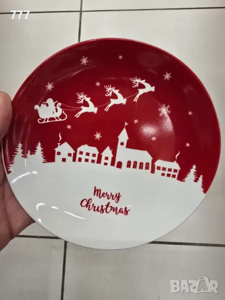 Коледни чинии 19 см, снимка 1