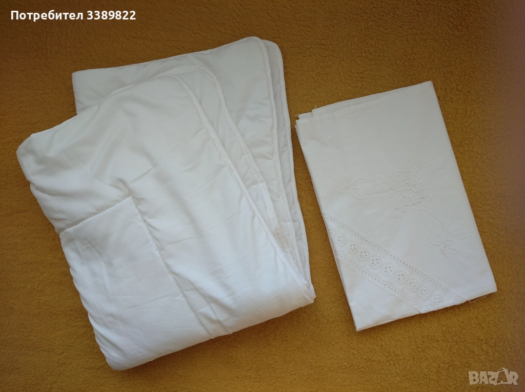 Бебешка олекотена завивка и горен калъф, снимка 1