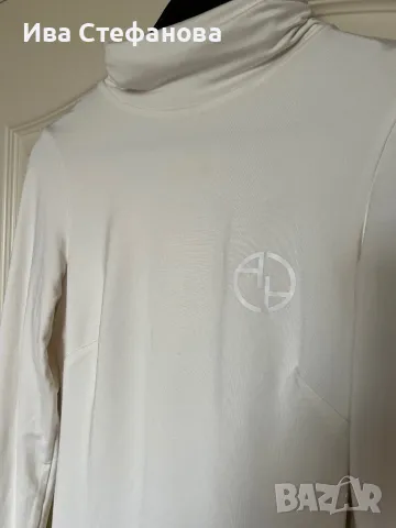 Бяла къса еластична елегантна женствена рокля Alessa Алеса микрофибър , снимка 3 - Рокли - 47294840