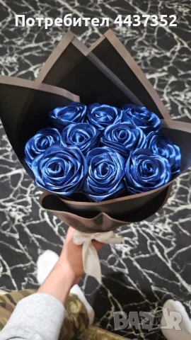 Букет от сатенни рози 