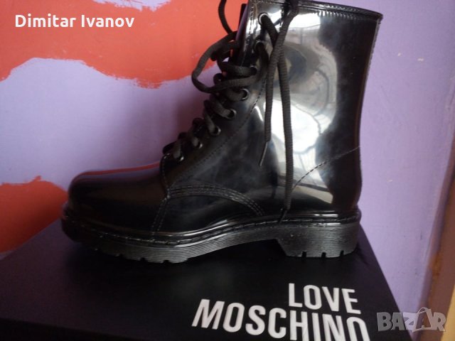  LOVE MOSCHINO Гумени ботуши, снимка 6 - Дамски ботуши - 34904781