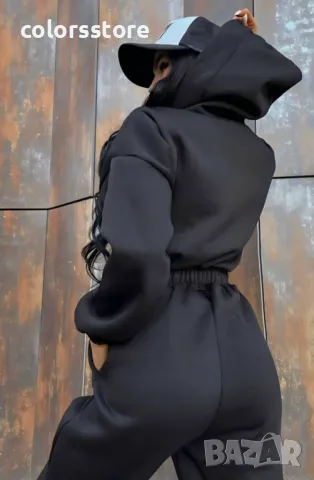 Дамски гащеризон с цип Back to black