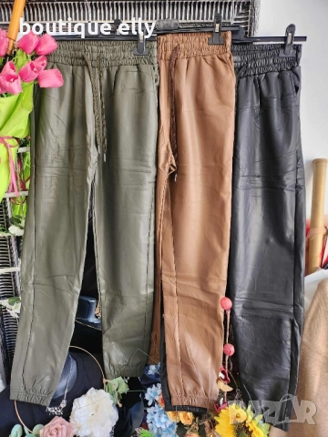 кожен панталон с лека вата