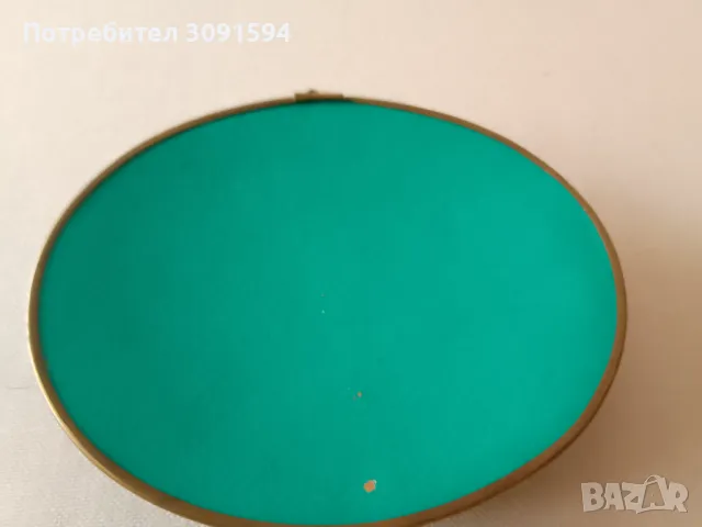 изпъкнала овална стъклена рамка сувенирна снимка на женевски реверс рисувани цветя, снимка 9 - Други ценни предмети - 47304099