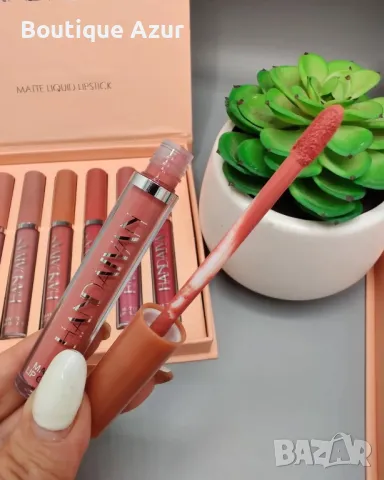 Комплект от 6 броя дълготрайни течни матови червила за устни Handaiyan
, снимка 6 - Козметика за лице - 50307274