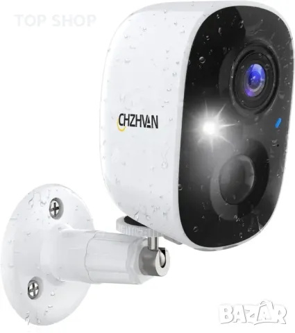 Външна безжична охранителна камера CHZHVAN, 2K UHD камера с нощно виждане и AI разпознаване, PIR, снимка 3 - HD камери - 49866164