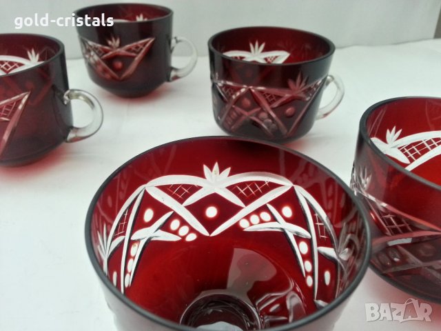 Кристални чаши , снимка 5 - Антикварни и старинни предмети - 33682558