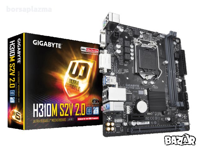 ДЪННА ПЛАТКА GIGABYTE H310M-S2V, SOCKET 1151 (300 SERIES), 2 X DDR4, снимка 1