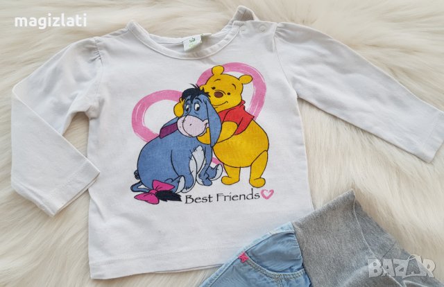 Летни дънки и блузка 3-6 месеца, снимка 7 - Комплекти за бебе - 28458433