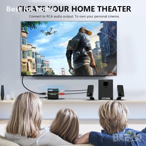 DAC цифров аудио конвертор ,Оптичен към RCA конвертор, цифров към аналогов аудио конвертор 192KHz, , снимка 4 - Приемници и антени - 43365003