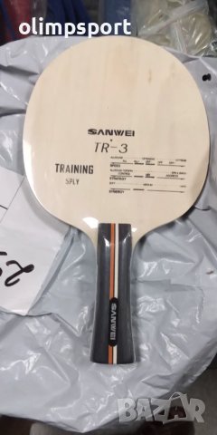 дърво за тенис на маса sanwei tr 3 ново дръжка фл  алл - офф-  стратегия тегло 77 гр