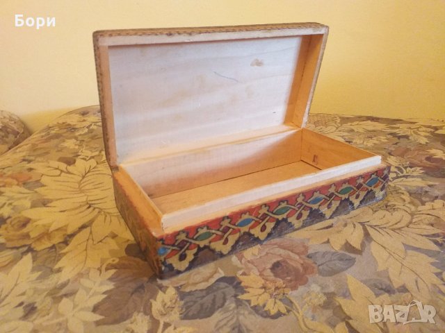 Стара дървена кутия 22см/12см/5см, снимка 7 - Декорация за дома - 28059377