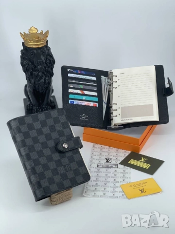визитник и тефтер в кутия от естествена кожа louis vuitton, снимка 10 - Чанти - 51454864