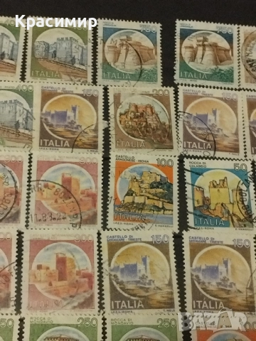 Пощенски марки Италия.Замъци ., снимка 14 - Филателия - 51684173