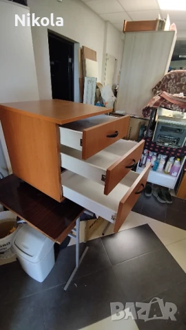 Шкафче на колела за бюро - контейнер с три чекмеджета 46,5/51,5/55, снимка 2 - Шкафове - 51099144