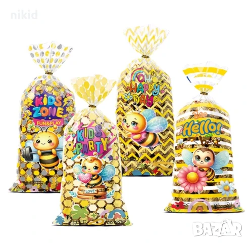 10 бр пчела пчели пчелички подаръчни торбички опаковъчни пликчета сладки ръчна изработка подарък, снимка 4 - Други - 50814254