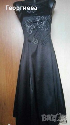 Прелестна черна дълга официална рокля ПРОМОЦИЯ👗🍀S р-р👗🍀 арт.345, снимка 4 - Рокли - 27967907