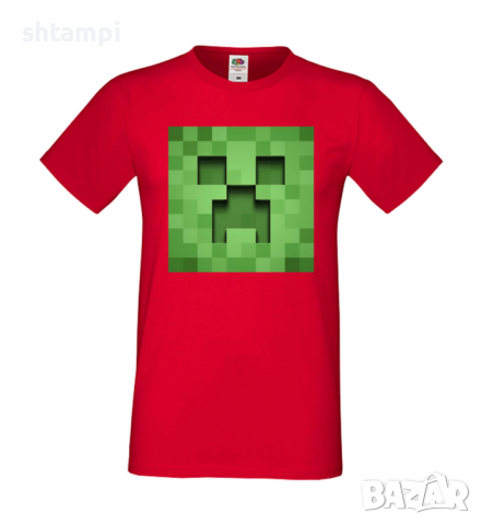 Мъжка тениска Creeper Face 3,майнкрафт,Minecraft,Игра,Забавление,подарък,Изненада,Рожден Ден., снимка 16 - Тениски - 36492795