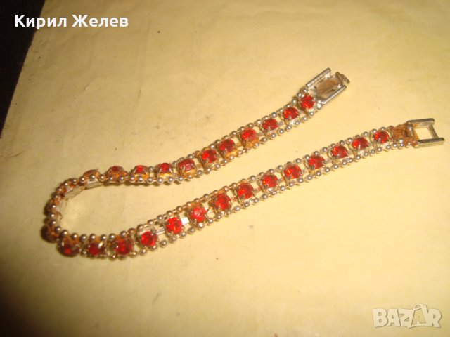 ЗЛАТИСТА НЕЖНА ГРИВНА с ЦВЕТНИ ФАСЕТИРАНИ КРИСТАЛИ ГРАНАТИ 22851, снимка 3 - Гривни - 33423107