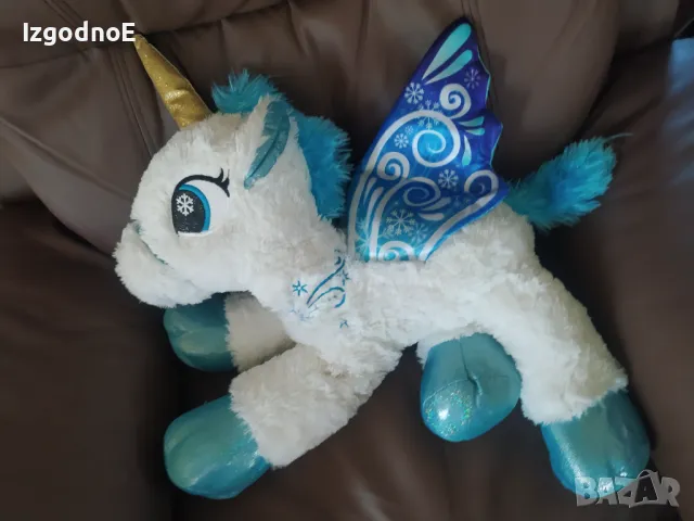Плюшена играчка еднорог със снежни крила, снимка 5 - Плюшени играчки - 47839697