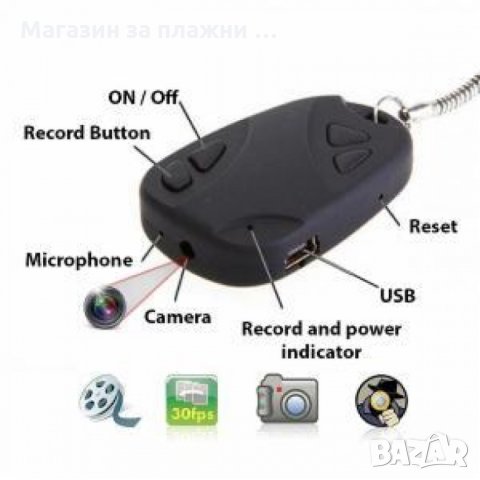 Скрита камера в дистанционно за аларма на кола, снимка 5 - Друга електроника - 28506090