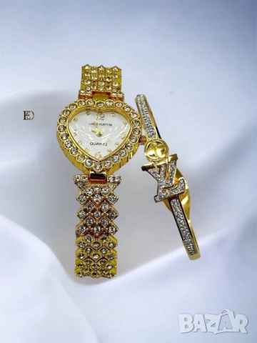часовник и гривна gucci hermes louis vuitton, снимка 5 - Дамски - 51456073