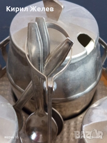 Винтидж Руски комплект за подправки от 70г. метални редки за КОЛЕКЦИЯ 51074, снимка 4 - Други ценни предмети - 51777169