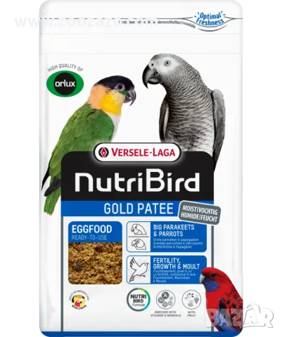 Gold Patee Big Parakeets & Parrots - Яйчна храна за средни и големи Папагали 1 кг. - Модел: VI424027