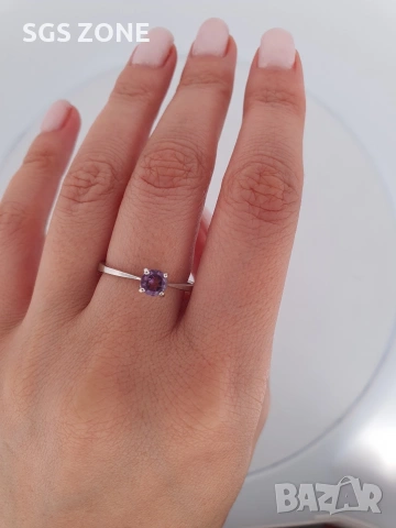 Сребърни Пръстени с Естествени Камъни, снимка 4 - Пръстени - 49843762