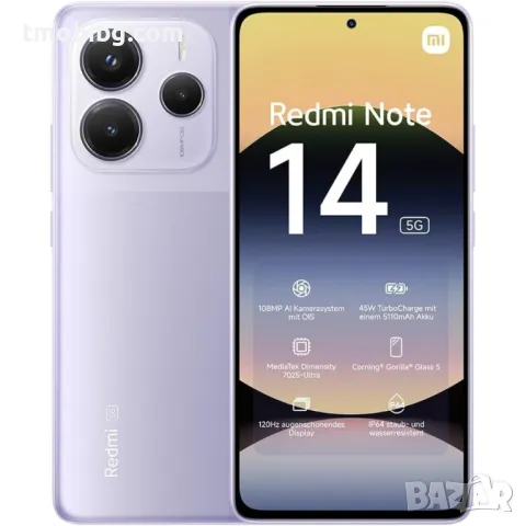 Xiaomi Redmi Note 14 5G 128GB 6GB RAM Dual, снимка 1 - Xiaomi - 49509978