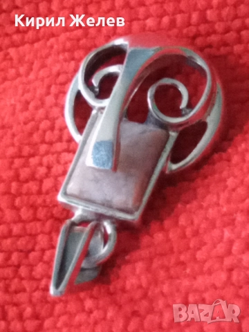 СКЪПОЦЕНЕН АЖУРЕН СРЕБЪРЕН МЕДАЛЬОН СРЕБРО 925 с ШЛИФОВАН ЯСПИС РЪЧНА АРТ ИЗРАБОТКА 30680, снимка 11 - Колиета, медальони, синджири - 50489180