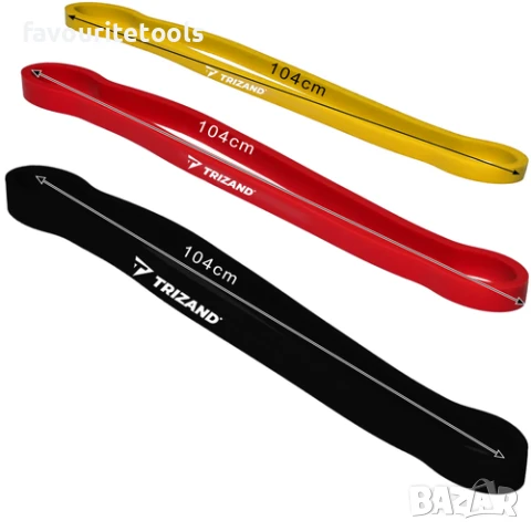 Фитнес ластици Trizand 3 броя + кука + тренировъчен план, снимка 9 - Други спортове - 51247415