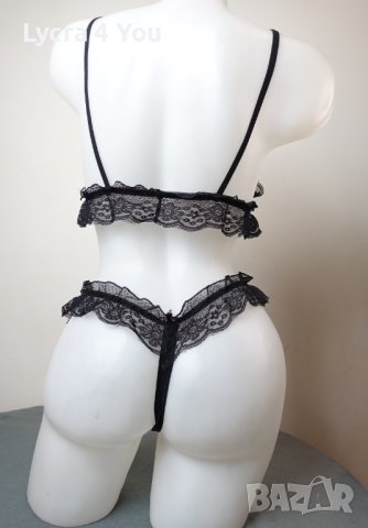 S дамско еротично боди с отворено дъно и разкриващи чашки, снимка 6 - Бельо - 43545971