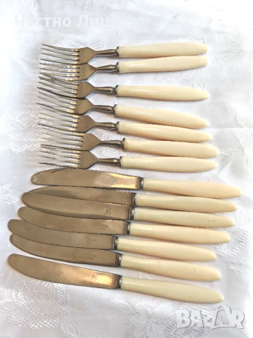 Чисто Нови Руски Соц СССР Вилици и Ножове 1970те г, 14 бр.