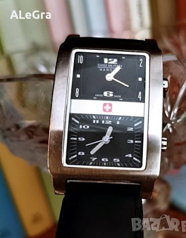 Оригинален швейцарски часовник Swiss Military Hanowa с две времеви зони, снимка 7 - Дамски - 43056588