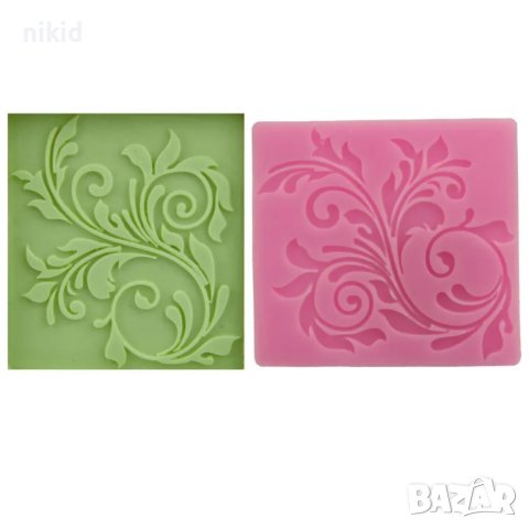  орнамент квадрат дантела листа силиконов молд форма за декорация торта фондан шоколад и др.