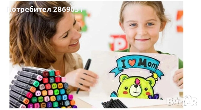 Комплект двустранни маркери с алкохолна основа + калъф за съхранение, снимка 7 - Рисуване и оцветяване - 52714417