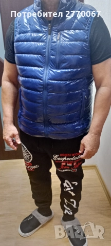 Мъжки син елек,за пролет есен.