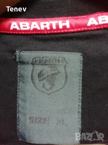 Abarth оригинална тениска фланелка Абарт мъжка черна XL , снимка 6 - Тениски - 53089501